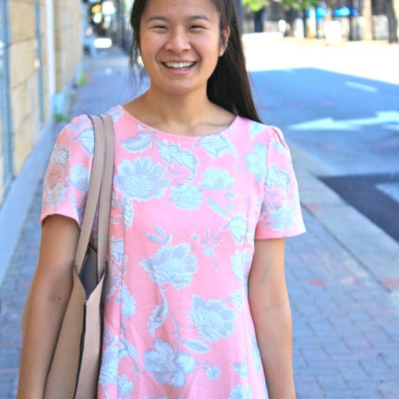 Pink Floral Swing Dress - Picture 2 of 2